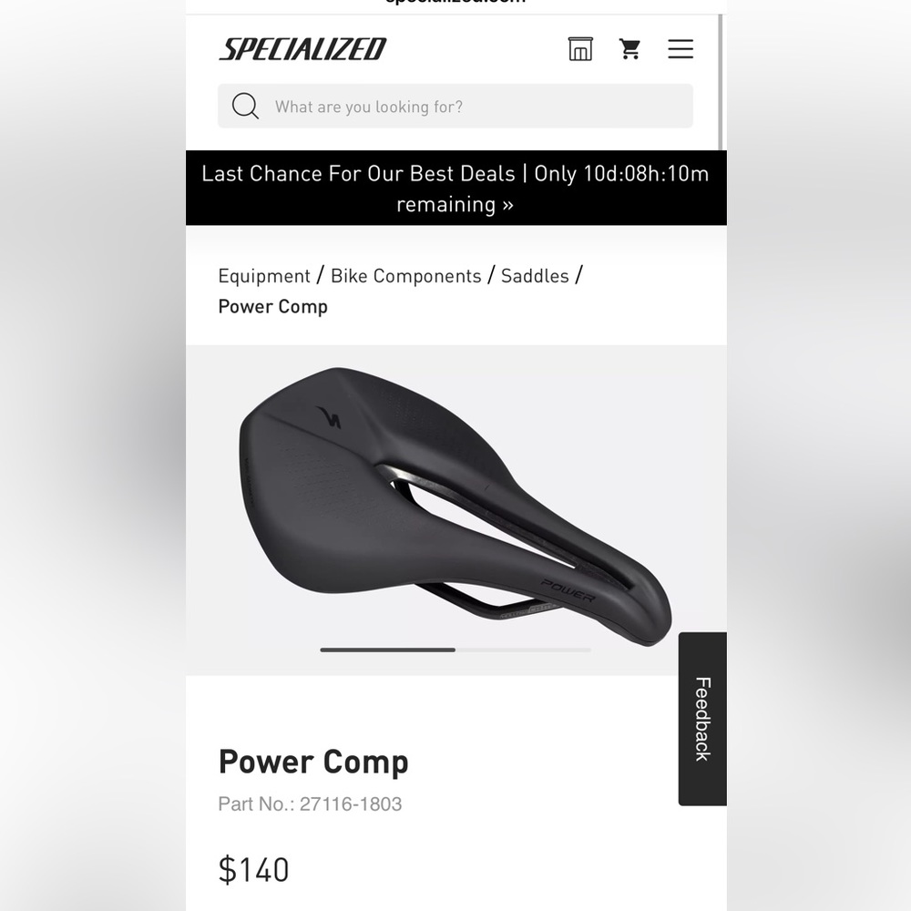 Specialized Power Comp Saddle 143mm